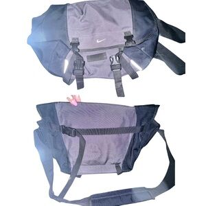 Nike Men's Dark Gray and Black Messenger Bag